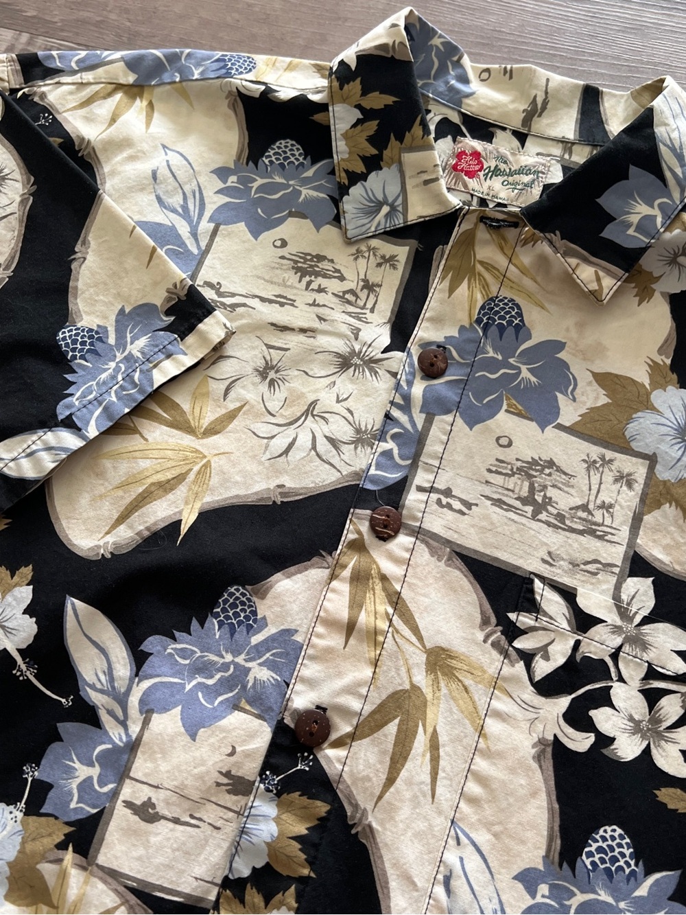 Vintage Hilo Hattie Hawaiian Shirt Men's Size XL Floral Tropical Made in Hawaii